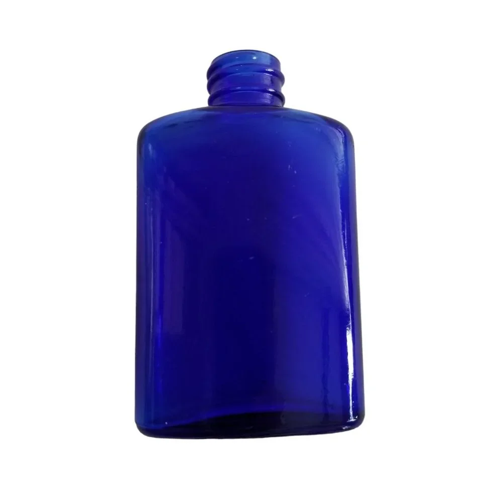 Vintage Cobalt Blue glass Bottles Bromo Seltzer Emerson Drug Co Decorative Old